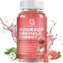 Soursop Graviola Gummies - 2200mg Extra Soursop Leaves Extract,Elderberry & Sea Moss & Zn, for Digestive, Immune, Antioxidant and Overall Health Support - Gluten Free, Vegan, 60 Gummies