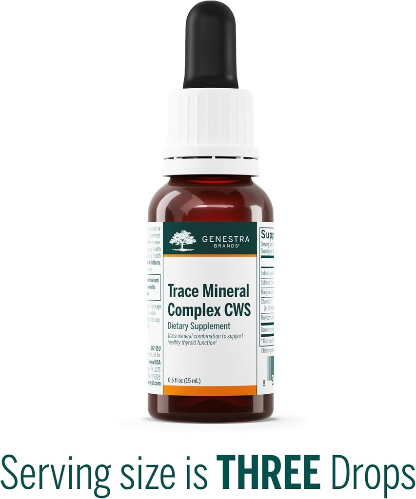 Genestra Brands Trace Mineral Complex CWS | Supports Thyroid Function and Helps Protect Against Oxidative Stress | 0.5 fl. oz.
