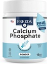 Freeda Calcium Phosphate Powder – Kosher Mineral Supplement for Bone & Joint Health in Men, Women, Dogs & Cats – Bone Strength Powder with Calcium and Phosphorus – No Vitamin D – Made in USA, 16oz