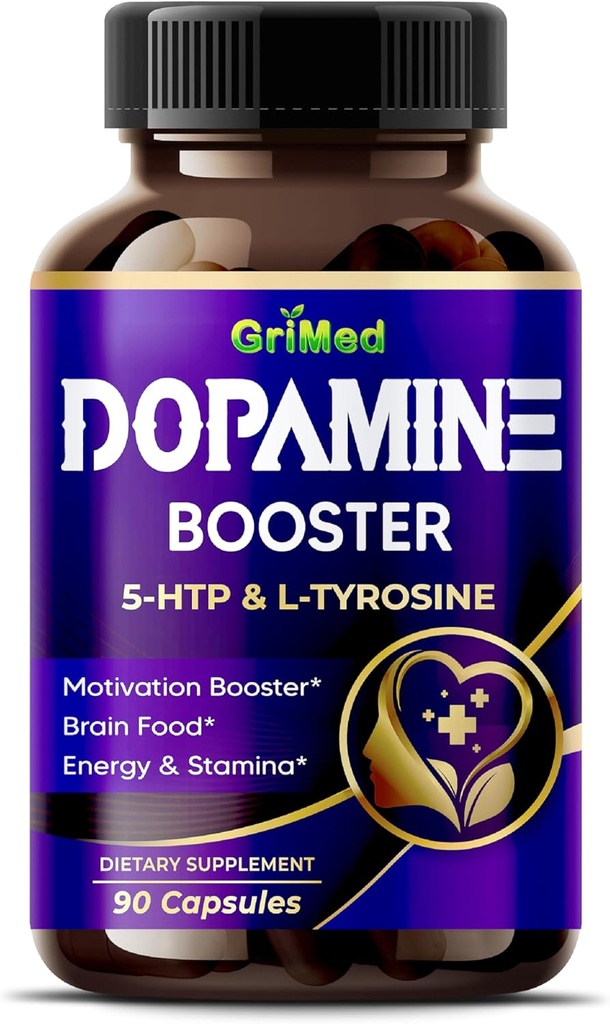 5-HTP L-Tyrosine with Magnesium + L-Theanine - 14,285mg Energy, Stamina, Motivation Booster - USA Made & Tested (90 Count (Pack of 1))