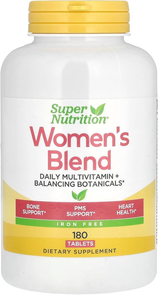 SuperNutrition Women's Blend Multi-Vitamin, Iron-Free, 180 Tablets