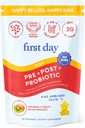 FIRST DAY Kids Probiotic Gummies - 3 in 1 Probiotics for Kids + Prebiotic & Postbiotic - Prebiotics & Probiotics for Digestive Health & Immune Support – Vegan, Gluten Free, 30-Day Supply