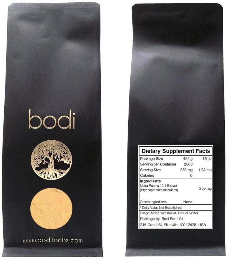 bodi : Muira Puama Powder | 4oz to 5lb | 100% Pure Natural Hand Crafted (1 lb)