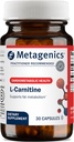 Metagenics L-Carnitine - Amino Acid Supplement for Fat Metabolism & Energy Support* - 500 mg L-Carnitine L-Tartrate - Non-GMO, Gluten-Free, Vegetarian - 30 Capsules