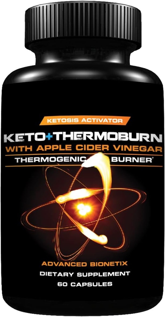 ThermoBurn™ Ketosis Activator Keto Supplement + Apple Cider Vinegar Capsules Thermogenic Weight Loss. ACV Pills Work Synergistically Hunger Control, Detox, Diet Pills That Work