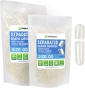 XPRS Nutra Gelatin Size 00 Separated Capsules - 1000 Count Gelatin Empty Capsules Separated in Bags - Separated Empty 00 Capsules - Pill Capsules DIY