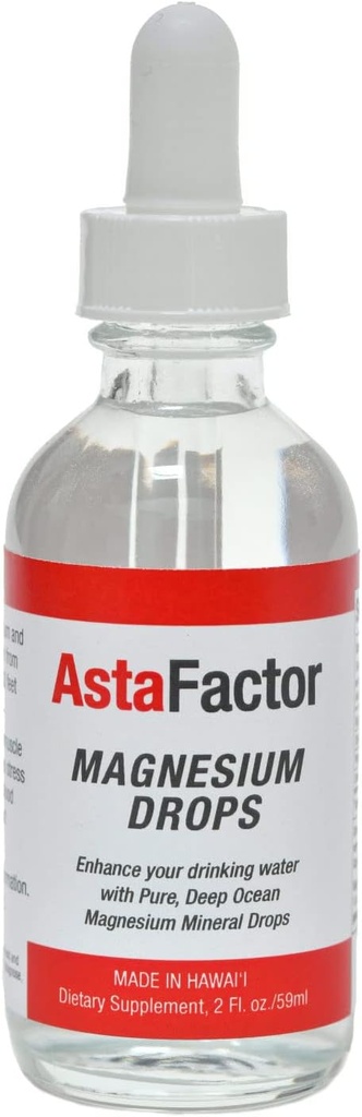 Magnesium Drops – Made in Hawaii – with Other Trace Minerals – Easy to Take Liquid 2 Fl. Oz. – Aids in Brain, Mood. Muscle, Nerve, & Cardiovascular Health