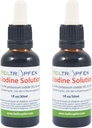 2X 2.2% Lugol's Iodine Solution 2x1 Fl Oz - 2x30 ml | Pharmaceutical Grade Ingredients | Lugols Solution Made with Iodine and Potassium Iodide | Set of Two Bottles | Heiltropfen®