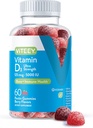 Viteey Vitamin D3 Gummies for Adults & Teens - 5,000 IU, 125mcg, Ultra Strength - Joint & Muscle Health, Immune Boost - Chewable Vitamin D Gummies - Vegetarian, Gelatin Free - Tasty Berry Flavored