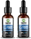 HAPPY BODY Liquid MSM Drops The Highest MSM Content in a Liquid MSM Supplement. Ideal for Both Oral & Topical Applications - 2 x 4 fl. oz Bottle (2 Pack)