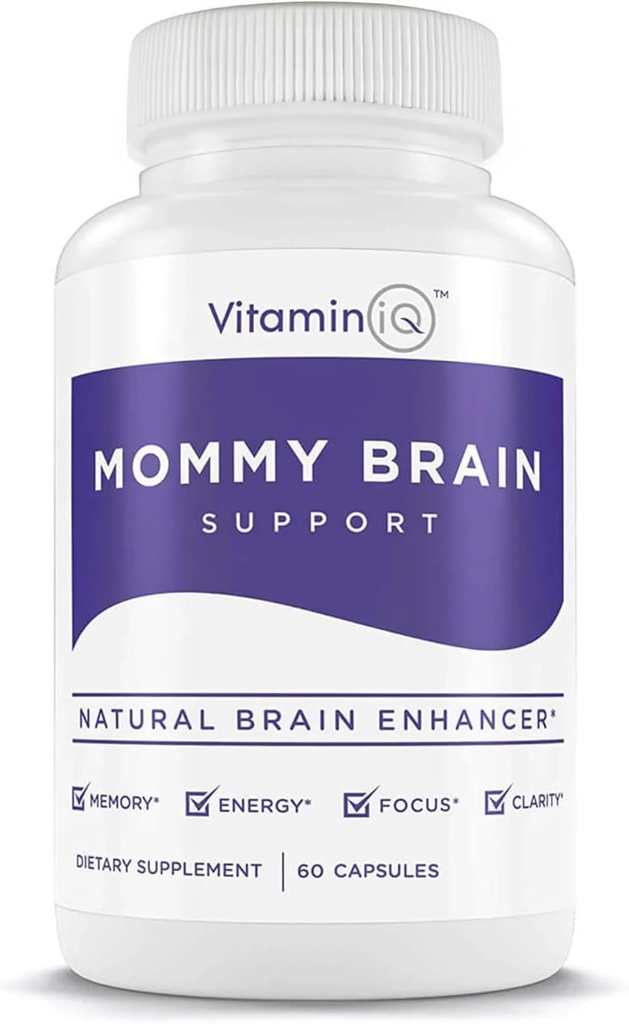 Mommy Brain Postnatal Supplement (60 Capsules) for Cognitive Health, Mood, Energy with GPC and CDP Choline, Phosphatidylserine, Omega-3 DHA