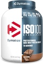 Dymatize ISO100 Whey Protein Powder Isolate, Fudge Brownie, 25g of Protein, 5 Pound, 5.5g BCAAs, Less Than 120 Cal., Gluten Free, 1g Fat, 1g Sugar, 2g Carb (70 Servings)