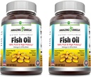 Amazing Omega Fish Oil 1000 mg Softgels Supplement | Omega-3, 180 mg EPA. 120 mg DHA | High Potency (400 Count | 2 Pack)