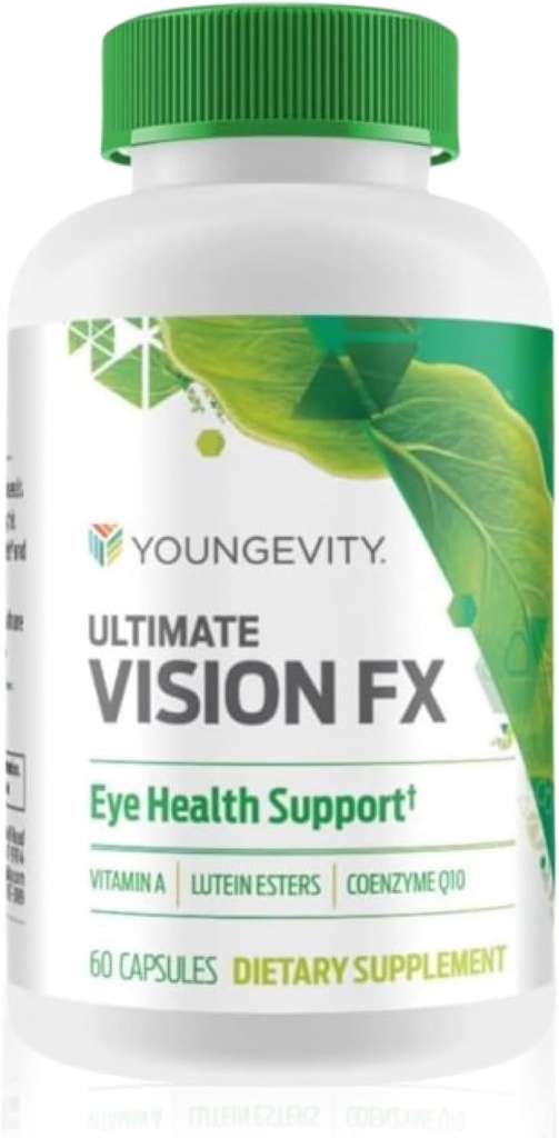 Youngevity Ultimate Vision FX™ - Eye Vitamin & Mineral Supplement Blend - Lutein, CoQ10, Vitamins A, C, E, Zinc, Chromium, Selenium for Eye Health (60 Capsules)