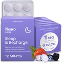 Neuro Sleep & Recharge Meltaway Mints - Contains Melatonin 1 mg, Chamomile & Elderberry - Travel Aid for Nighttime Relaxation & Healthy Sleep Cycle - Mixed Berry, 72 ct