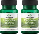 Swanson Magnolia Bark-Herbal Supplement Traditionally Used to Promote Nervous System & Digestive Health Support-May Promote Respiratory Health & Stress Support (30 Veggie Capsules, 200mg Each) 2 Pack