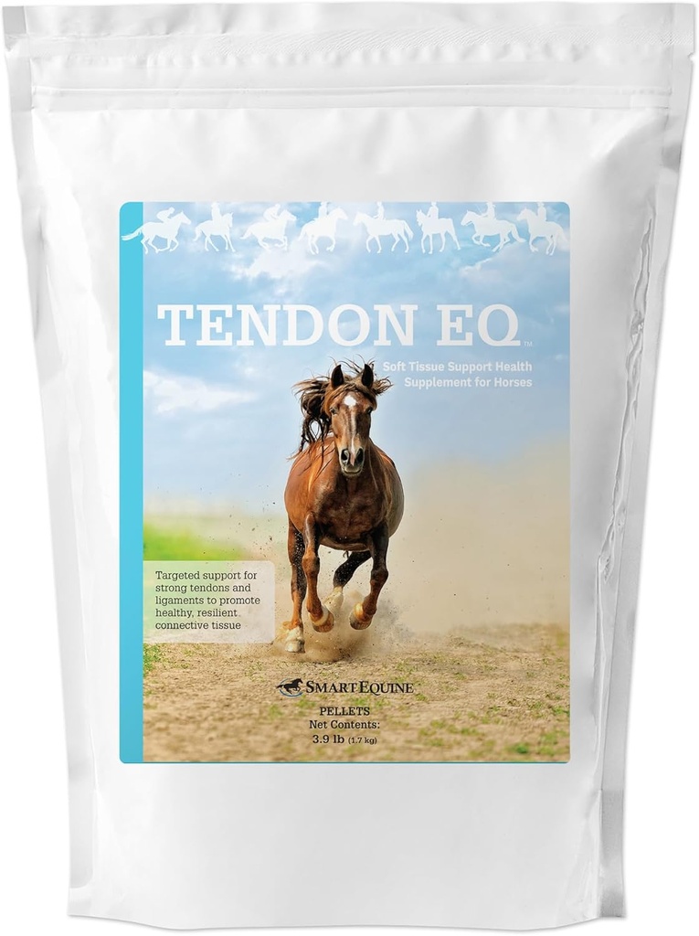 Tendon EQ™ Pellets | Horse Tendon Support | Horse Ligament Supplement for Healthy Connective Tissue | Antioxidant-Rich for Horses' Ligament Strength | 3.9 lb Bag