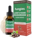 Fungies Lion's Mane Mushroom Liquid Drops, Coffee - Tincture with Lions Mane Extract Supports Brain Fog, Focus, Memory & Healthy Mood - Mushroom Complex Supplement for Adults - 30 Servings