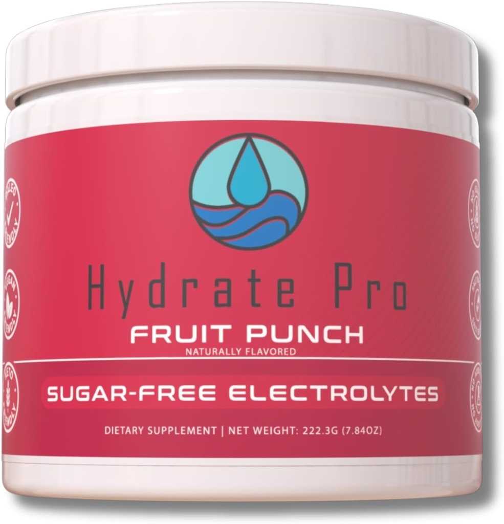 Clinical-Grade Electrolyte Powder | 1000mg High-Sodium Formula | POTS & Dysautonomia Support | Sugar-Free | 45 Servings (Fruit Punch)