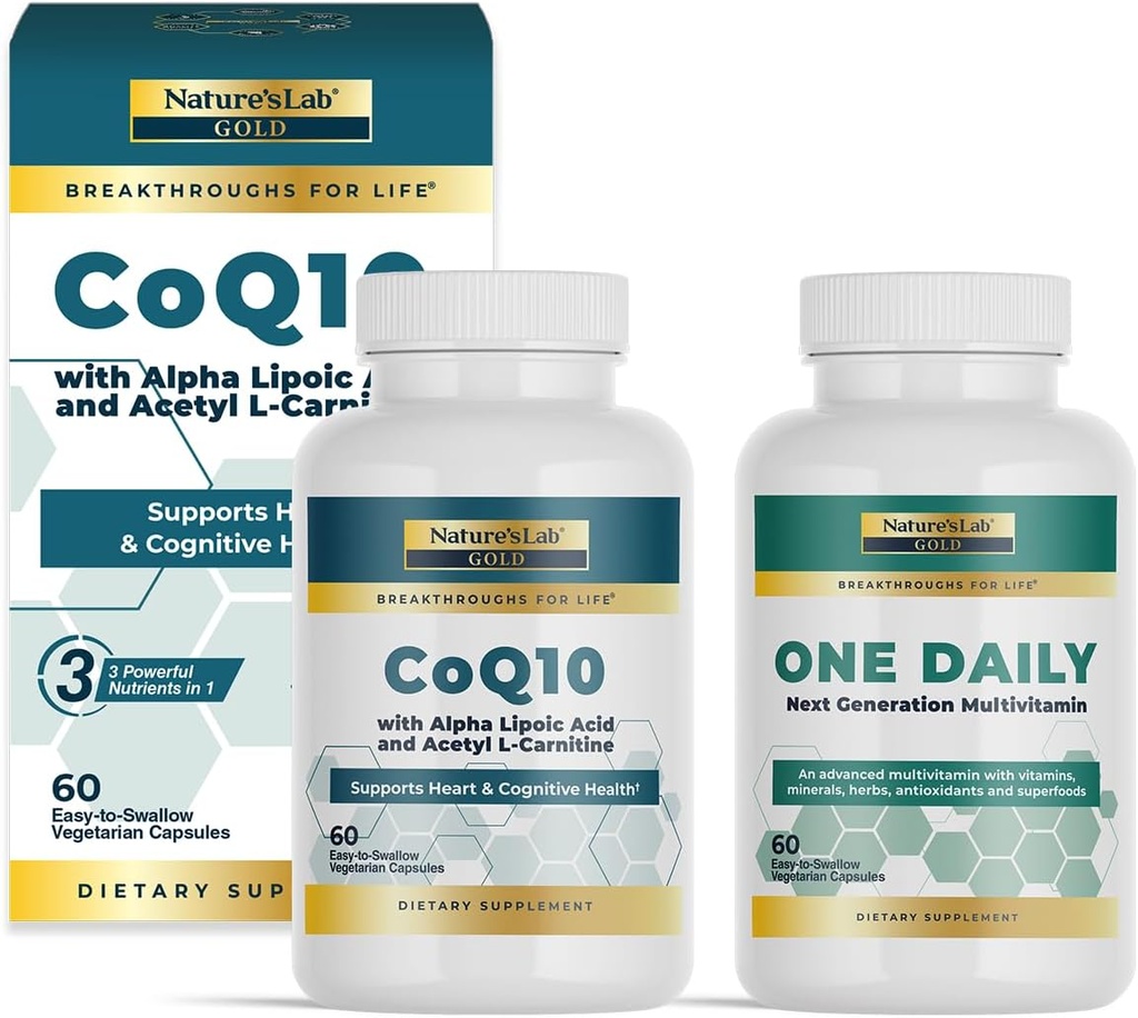 Nature's Lab CoQ10 + Alpha Lipoic Acid + Acetly L Carnitine & One Daily Multivitamin