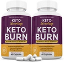 Justified Laboratories (2 Pack Keto Advantage Keto Burn Pills 1275MG New & Improved Formula Contains Apple Cider Vinegar Extra Virgin Olive Oil Powder Green Tea Leaf 120 Capsules