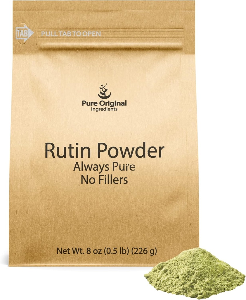 PURE ORIGINAL INGREDIENTS Rutin Powder (8 oz) Always Pure, No Additives Or Fillers, Lab Verified
