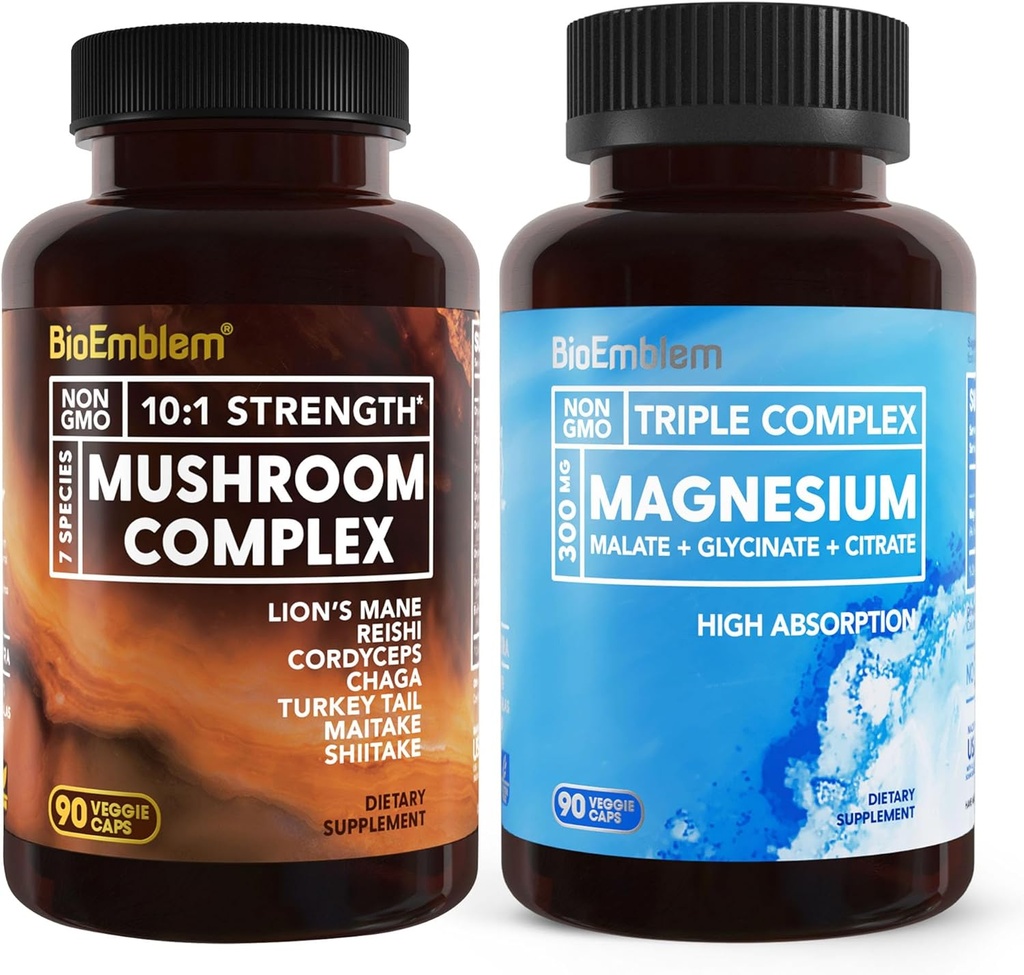 BioEmblem Triple Magnesium Complex and Mushroom Complex