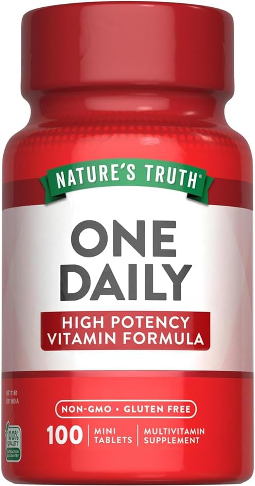 One Daily Womens and Men's Essential Multivitamin | 100 Mini Tablets | Non-GMO & Gluten Free | By Nature's Truth