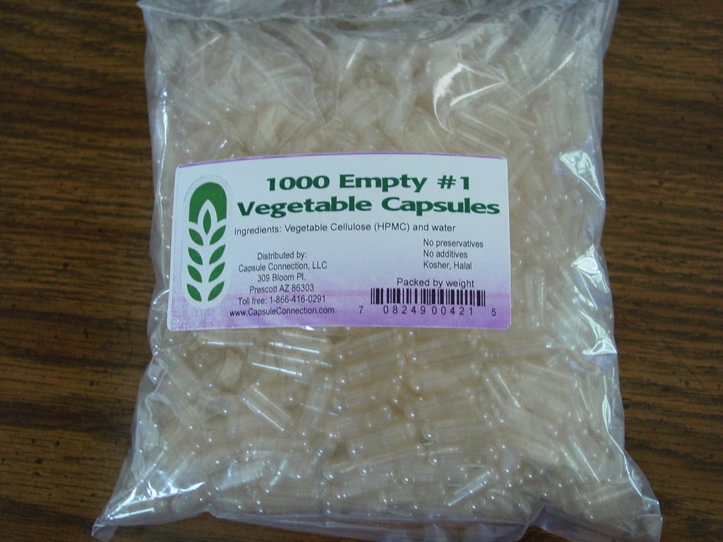 Capsule Connection 1000 Bulk #1 Empty Vegetable Capsules