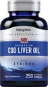 Piping Rock Cod Liver Oil Softgels | 250 Count | with EPA DHA | Engelvaer Norwegian | Non-GMO, Gluten Free Supplement
