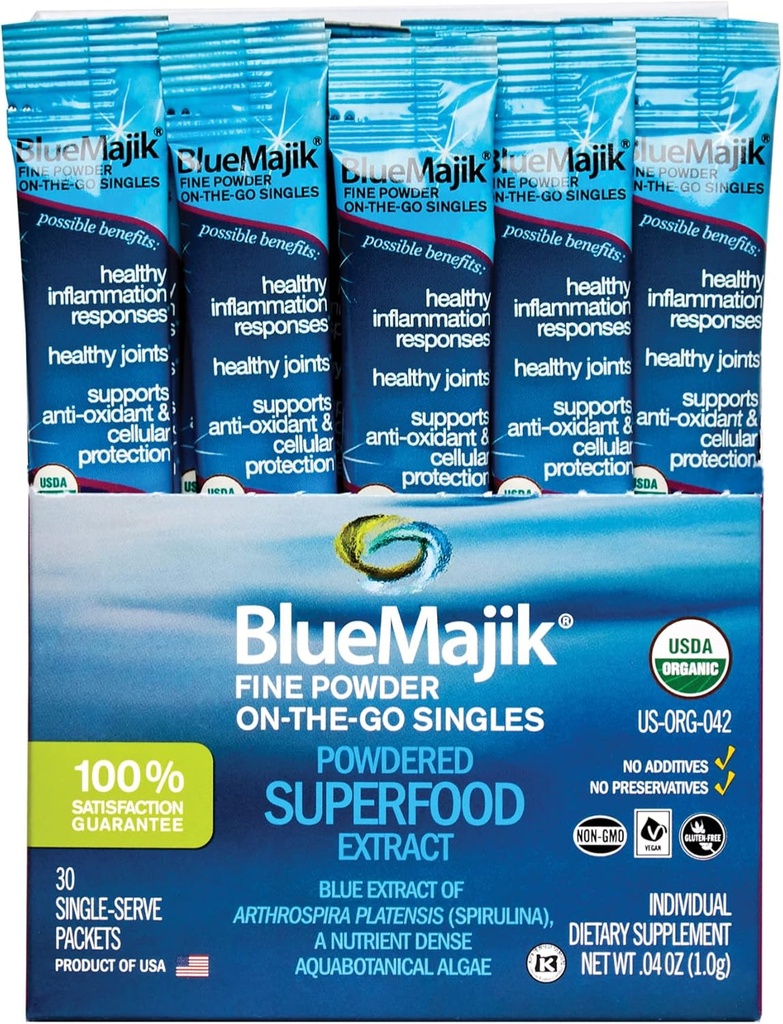 E3LIVE Blue Majik On-The-Go-Singles, 30 Count, 1 Gram