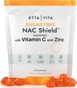 Sugar-Free NAC Gummies (Immune Support Complex) N-Acetyl Cysteine, Vitamin C & Zinc - Supports Respiratory Health, Liver Detox & Cleanse, Kidney Function, NAC Supplement for Kids and Adults - Vegan