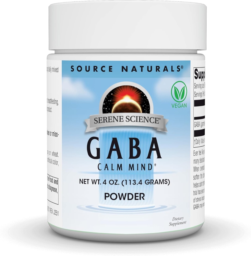 Source Naturals Serene Science GABA, Calm Mind, Vegan Powder - 4 oz Powder
