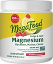 Megafood Relax + Calm Magnesium Powder - Highly Absorbable Magnesium Glycinate, Magnesium Citrate & Magnesium Malate - Without 9 Food Allergens - Raspberry Lemonade Flavor - 7.05 Oz (50 Servings)