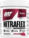 GAT SPORT Nitraflex Advanced Pre-Workout Powder, Increases Blood Flow, Boosts Strength and Energy, Improves Exercise Performance (Black Cherry, 30 Servings)