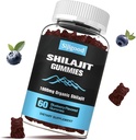Shilajit Gummies, Shilajit Gummies with 85+ Trace Minerals, Shilajit for Men & Women, Himalayan Shilajit Supplement - 60 Blueberry Flavored Gummies
