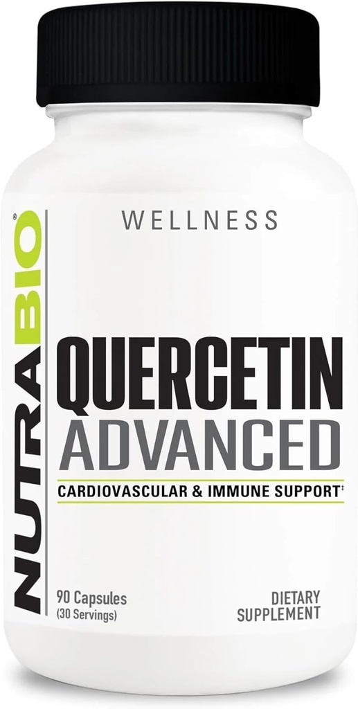 NutraBio Quercetin Advanced with Added Vitamin C and Bromelain - Potent Antioxidant - 90 Capsules