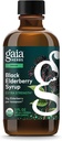 Gaia Herbs Black Elderberry Syrup - Immune Support Supplement - Made with Organic Black Elderberries (Sambucus nigra) for Immune System Support* -USDA Certified Organic Formula-3 Fl Oz (18-Day Supply)