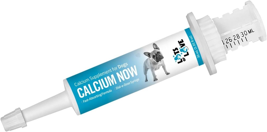 Calcium Now - Oral Calcium for Whelping Dogs (30 ml) - Dog & Cat Calcium Supplement Paste - Lots of Love