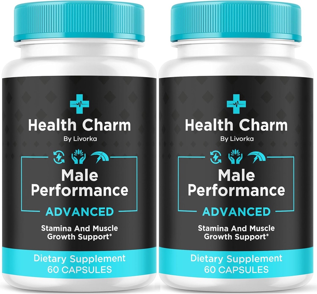 (2 Pack) Health Charm, Health Charm Pills, Health Charm Capsules, Official Health Charm for Men Capsules, Health Charm Supplement Support, HealthCharm All Natural Pastillas, 120 Capsules For 2 Months