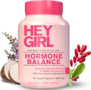 Hey Girl Hormone Balance for Women – 13in1 for Menopause, PCOS, PMS, Mood, Hot Flash, Hormonal Support– w Myo-Inositol, Berberine, Maca Root, Black Cohosh, DIM, Dong Quai