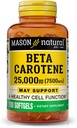 MASON NATURAL Vitamin A Beta Carotene 25,000 IU - Supports Healthy Vision, Cell Function & Immune Function, 100 Softgels