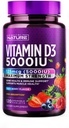 Built by Nature Chewable Vitamin D3 5000 IU - Vitamin D Supplement Chews – Sugar Free & Natural Berry Flavor - 120 Tablets