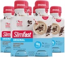 SlimFast Meal Replacement Shake, Original Cappuccino Delight, 10g of Ready to Drink Protein for Weight Loss, 11 Fl. Oz Bottle, 4 Count (Pack of 3) (Packaging May Vary)