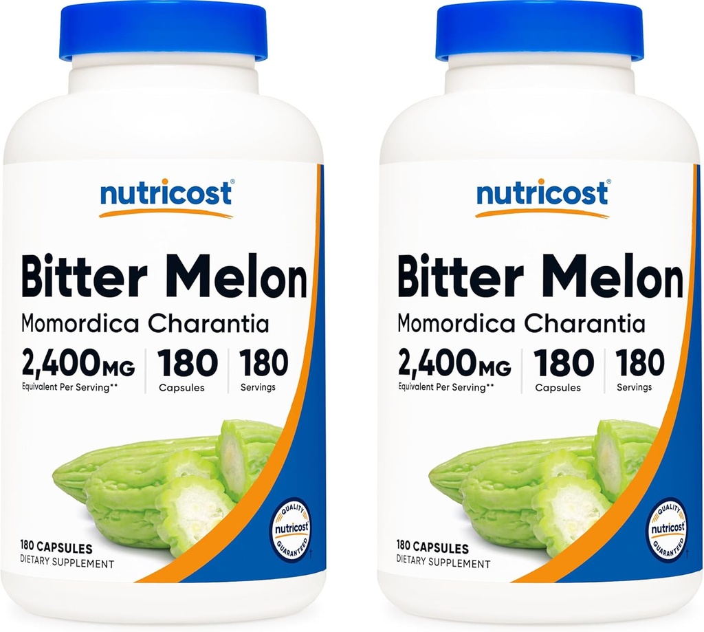 Nutricost Bitter Melon 600mg, 180 Capsules (2 Bottles)