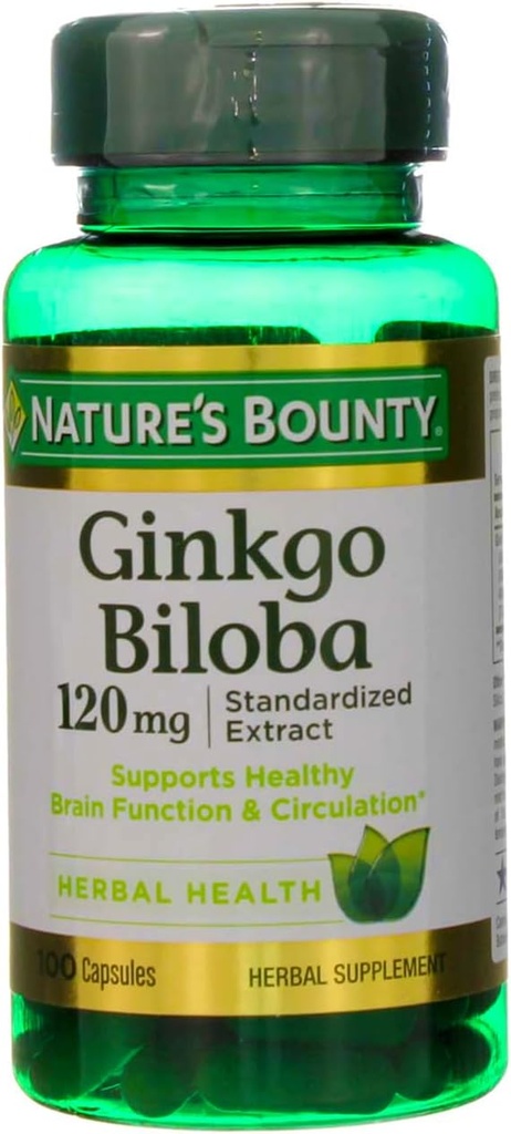 Nature's Bounty Ginkgo Biloba Capsule 120 mg 100 ea