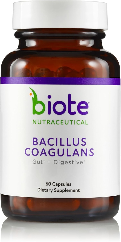 Biote Medical - Bacillus Coagulans - Practitioner-Grade Nutraceuticals - Gut + Digestive (60 Capsules)