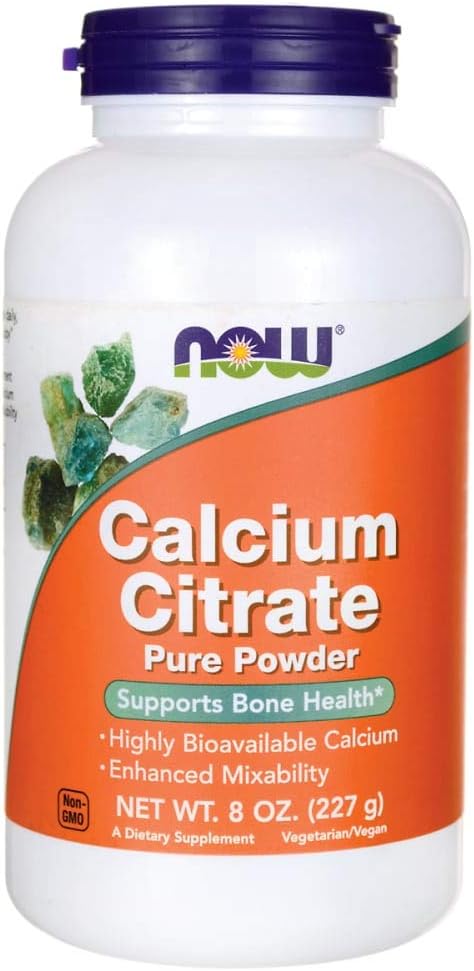 NOW Calcium Citrate, 8-Ounces (Pack of 3)