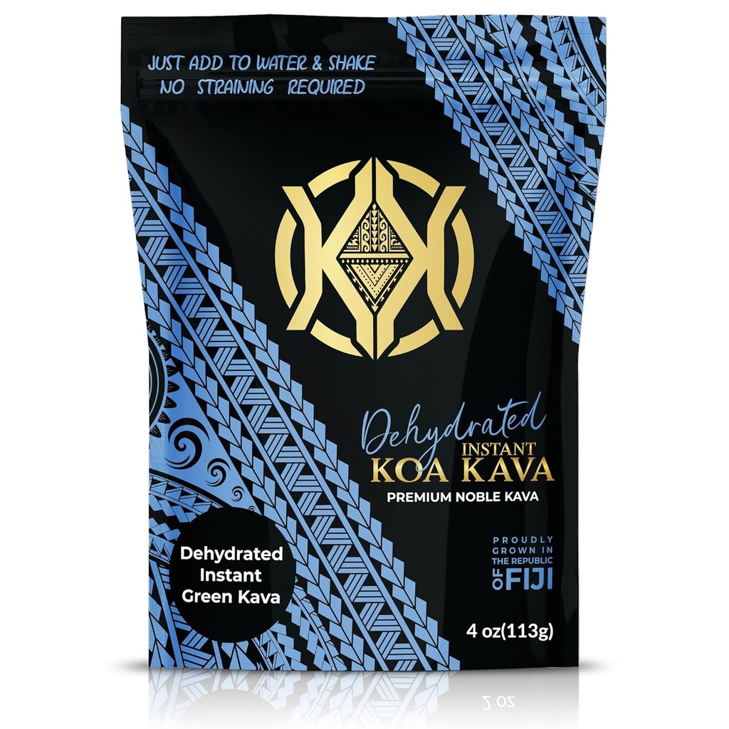 Dehydrated Instant Kava - 100% Dehydrated Instant Green Fijian Kava Root Powder, 4 oz (113g)