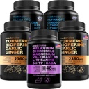 MEDCHOICE Sleep Melatonin (90ct), Turmeric & Ginger (240ct), and Nootropic Brain (120ct) Supplement Bundle - Wellness Trio for Brain, Sleep, & Immune Support - Vegan, Non-GMO, Gluten-Free